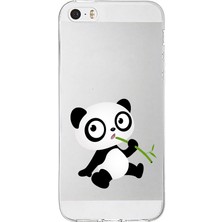 Zeyno Apple Iphone 5s Uyumlu Sevimli Panda  Desenli Silikon Kılıf