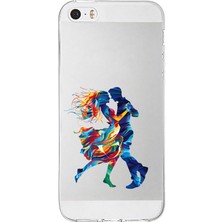 Zeyno Apple Iphone 5s Uyumlu Renkli Aşıklar  Desenli Silikon Kılıf