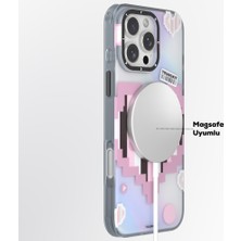 YoungKit iPhone 15 Pro Uyumlu Kılıf Magsafe Şarj Özellikli Love Serisi Kapak Pembe