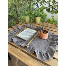 Antrasit Füme Tam Fırfırlı Amerikan Servis Sunum 2'li