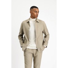 Kiğılı 6 Drop Regular Fit Standart Kesim Yünlü Çizgili Spor Ceket