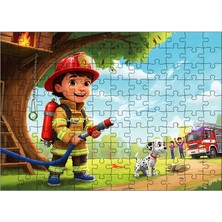 Ahşap Mdf Puzzle Yapboz Itfaiyeci Çocuk Macerası 120 Parça 25*35 cm