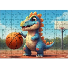 Ahşap Mdf Puzzle Yapboz Basketbolcu Dinozor Çocuk 120 Parça 25*35 cm