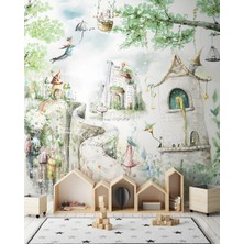 Wall Decorium Peri Masalı ve Peri Kalesi Kız Çocuk Odası Duvar Kağıdı