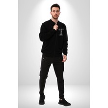 Navcoli Modern Sanat Yunan Kadın Melek Erkek Kadın Dijital Baskılı Siyah Kolej Ceket - Unisex