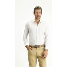 Uzun Kol Slim Fit Dar Kesim Non Iron Ütü Gerektirmeyen Pamuklu Gömlek