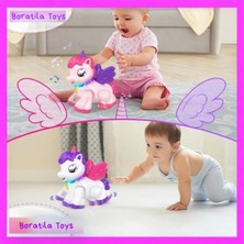 Boratila Toys Emeklemeye Yardımcı Müzikli Işıklı Unicorn Pembe