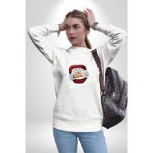 Navcoli Dudak Dolar Açgözlülük Simgesi Erkek Kadın Unisex Dijital Baskılı Beyaz Sweatshirt