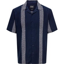 Onsavı Reg Ss Boucle Strpe Resort Shırt Pamuk Erkek T-Shirt