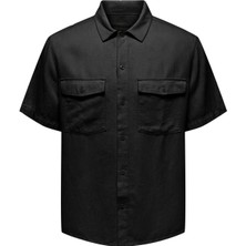 Onskarı Ss Shırt Vısc Lın 0075 Keten T-Shirt