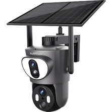 Atlas Mpia SD210 Çift Kamera 3+3mp Ip Kamera 4g Sim Kartlı Güneş Panelli Wifi Full Hd Suya Dayanıklı Ledli Gece Görüşlü 2 Antenli Hareketli Kamera