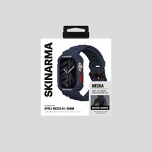 Skinarma Apple Watch 7 45MM Uyumlu 2in1 Tpu Kasa Koruyuculu Silikon Kordon Mecha Lacivert
