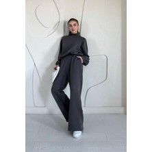 Elbee Fashion Woman Füme Dik Yaka Eşofman Takım