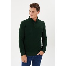 Tony Montana Tony Classics Cepli Kadife Selanik Polo Yaka Sweatshirt- KS-1492