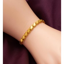 X-lady Accessories Altın Renk Arpa Zincir Çelik Bileklik - 3132