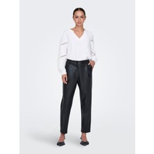 Only Onlmynte Faux Leather Pants Otw Only Suni Deri Pantalon