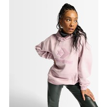 Converse Loose Fit Center Logo Unisex Pembe Hoodie