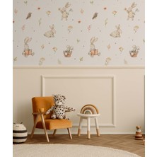 Wall Decorium Sevimli ve Küçük Tavşanlar Çocuk Odası Duvar Kağıdı
