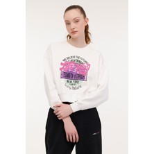 Lumberjack Wl Bonnı 16SS507 4pr Ekru Kadın Sweatshirt