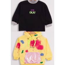 Harika Kids Kız Çocuk 2'li Paket Basic Sweatshirt