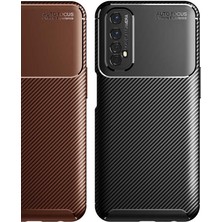 ZORE Realme 7 Kılıf Negro Silikon Kapak-Kahverengi