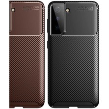 ZORE Galaxy S21 Kılıf Negro Silikon Kapak-Kahverengi