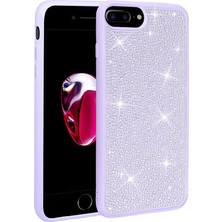 ZORE Apple iPhone 7 Plus Kılıf Parlak Taşlı Tasarım Ston Kapak - Lila