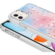 Apple iPhone 11 Kılıf Simli Desenli Parlak Zore Task Kapak-Pembe