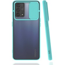 ZORE Oppo A74 4g Kılıf Lensi Kapak-Turkuaz