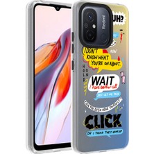 Nova Global Xiaomi Redmi 12C Kılıf Desenli Dragon Sert Kapak - Kelimeler