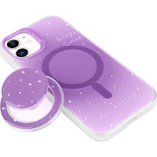 ZORE Apple iPhone 11 Kılıf Magsafe Şarj Özellikli Tak - Çıkar Pop Soketli Tiktok Kapak - Pembe Koyu