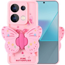 ZORE Xiaomi Redmi Note 13 Pro 4g Kılıf Kamera Korumalı Figür Tasarımlı Kapya Kapak - Pembe Açık