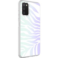 Nova Global Galaxy A03S Kılıf M - Blue Desenli Kapak - Zebra No1