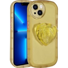 ZORE Apple iPhone 13 Uyumlu Kamera Korumalı Pop Soketli Renkli Ofro Kapak - Sarı
