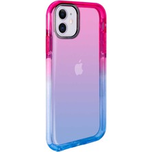 ZORE iPhone 11 Uyumlu Renkli Punto Kapak-Pembe-Mavi