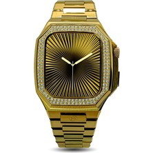 Mengi Luxury Gold Çelik Kordon ve Kasa 44 mm / 45 mm