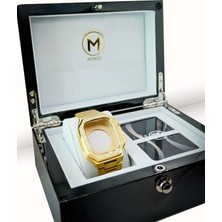 Mengi Luxury Gold Çelik Kordon ve Kasa 44 mm / 45 mm