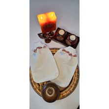 Eker- Nazik Dokunuş Hızlıgiy Kese Seti-2 Adet Kese-Lastikli Kese-Banyo ve Duş Kesesi-Doğal Özel Dokuma