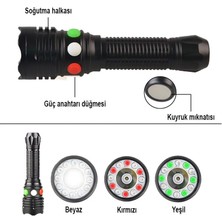 Byrdrp Şarj Edi̇lebi̇li̇r 3 Watt 3 Renkli̇ Ledli̇ El Feneri̇ (4172) Byrnew