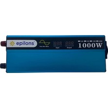 BYR Byrkrg Epilons 12V 1000W Tam Sinus Inverter (220V Çevirici) - Taşınabilir Güç Kaynağı Byrnew