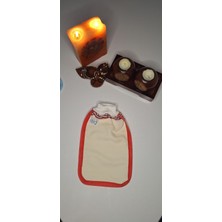 Eker-Kırmızı Biyeli Hızlıgiy Kese-Banyo ve Duş Kesesi-Lastikli Kese-Doğal Özel Dokuma-Standart Kese