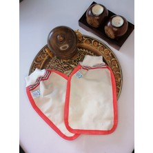 Eker-Kırmızı Biyeli Hızlıgiy Kese Seti-2 Adet Kese-Lastikli Kese-Banyo ve Duş Kesesi-Standart Kese