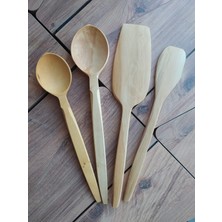 Ncy Trabzon Bölgesi El Yapımı Şimşir Kaşık Seti 4'lü Takım