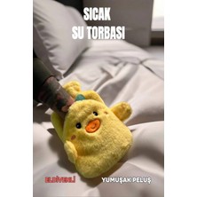 TOYFEST Sarı Civciv Yumuşak Peluş Sevimli Figürlü Eldivenli 500 ml Lik Sıcak Su Torbası