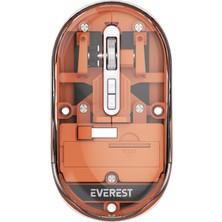 Everest SM-BT29 Glassy Turuncu Transparan 2in1 Bluetooth ve 2.4ghz Kablosuz Mouse