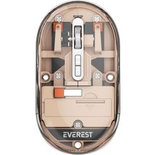 Everest SM-BT29 Glassy Rose Gold Transparan 2in1 Bluetooth ve 2.4ghz Kablosuz Mouse