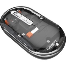 Everest SM-BT29 Glassy USB Siyah Transparan 2in1 Bluetooth ve 2.4ghz Kablosuz Mouse