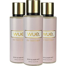 Wue. De Bonheur Vücut ve Saç Spreyi 250 ml 3'lü - Body And Hair Mist