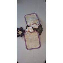Eker-Mor Biyeli Hızlıgiy Kese Seti-2 Adet Kese-Lastikli Kese-Banyo ve Duş Kesesi-Doğal Özel Dokuma