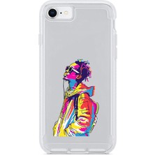 Zeyno Apple Iphone 8 Uyumlu Renkli Dj  Desenli Silikon Kılıf